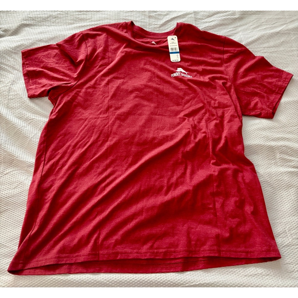 Tommy Bahama Shirt Mens XL Ruby Wine Hoppy Brew Year Graphic Tee Beer Holiday